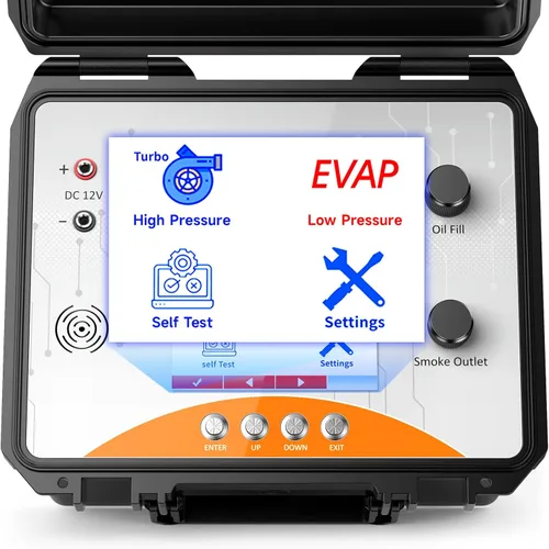 ANCEL Máquina de humo automotriz L8000 | Probador de fugas de diagnóstico de modo dual para sistemas EVAP y Turbo | Bomba de aire integrada y LCD a