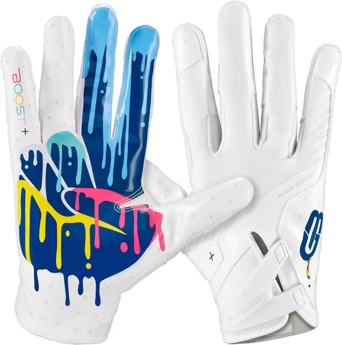 Miniatura 16 de Guantes de fútbol Grip Boost - Peace Stealth 6.0 Boost Plus Tecnología adhesiva - Guantes de fútbol para adultos y jóvenes para receptor abierto