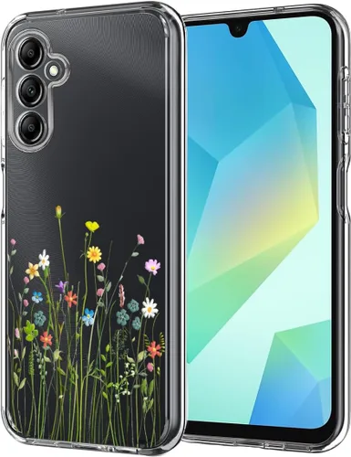 Miniatura 15 de Unov Funda compatible con Galaxy A10e Galaxy A20e funda transparente con diseño de TPU suave, absorción de golpes, patrón delgado en relieve Flower