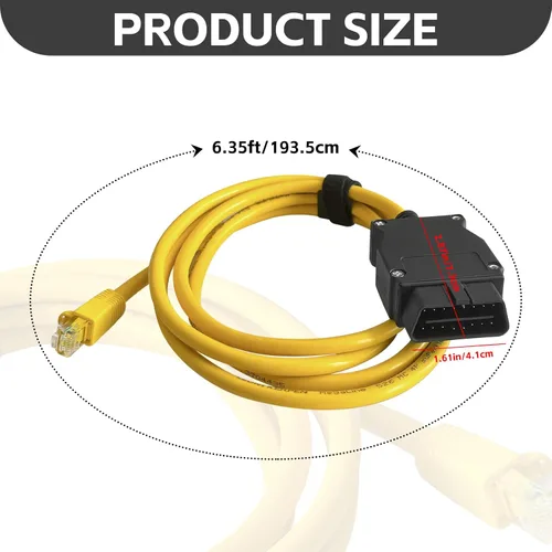 Miniatura 2 de Connect Fit para cable OBD2 compatible con BM-WW F serie F codificación Ethernet ENET Rj45 OBD cable codificación E-SYS ISTA + ICOM Bootmod3