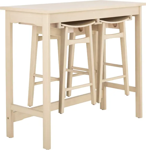 Safavieh Home Collection Colbie - Estante de almacenamiento de 3 piezas de roble blanco