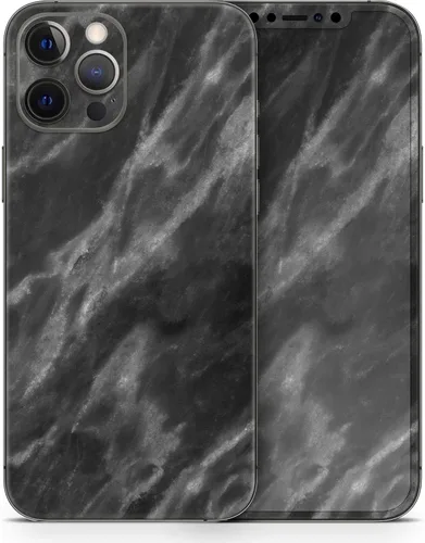 Miniatura 4 de DesignSkinz Kit de calcomanías de cuerpo completo compatible con iPhone 15 Plus, mármol blanco y negro