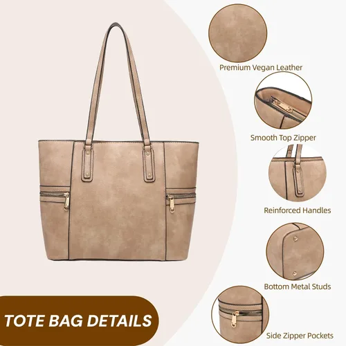 Miniatura 5 de Bolsos y bolsos de mano para mujer, bolso tipo tote, bolso de hombro con asa superior, bolso tipo sobre, juego con cartera, bolso grande de trabajo