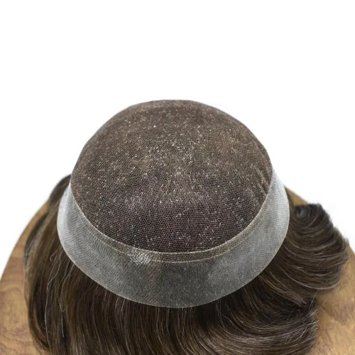 Miniatura 295 de Sistema de reemplazo de cabello de encaje francés para hombre, piezas de cabello de aspecto natural, encaje frontal, negro, marrón, rubio, gris