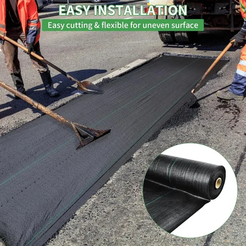 Miniatura 7 de Mupera Tela de barrera contra malezas de 3 x 300 pies, polipropileno resistente, negro, cubierta comercial para camas elevadas/entrada, bloque
