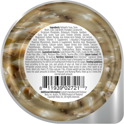 Miniatura 10 de Nulo Freestyle Comida Húmeda para Gatos y Gatitos Estofado Signature, Complemento Alimenticio Premium Totalmente Natural Sin Cereales para Gatos Sin