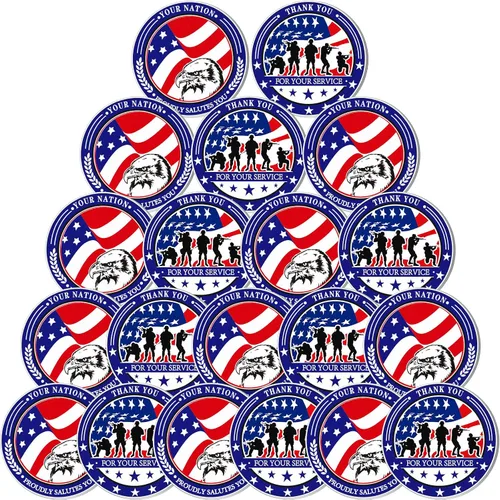 Miniatura 8 de Huquary 20 monedas militares de desafío para veteranos, monedas de agradecimiento por tu servicio, regalos para el día de los veteranos, regalos