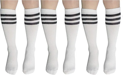 Calcetines de tubo hasta la rodilla para niños, niñas, bebés, niños pequeños y niños, 3,4 pares