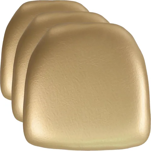 Miniatura 10 de Flash Furniture Cojín para silla Chiavari de vinilo negro duro