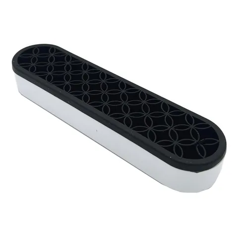 TANG SONG 1 PC Organizador de brochas de maquillaje de silicona, caja de almacenamiento de cosméticos para escritorio (Negro)