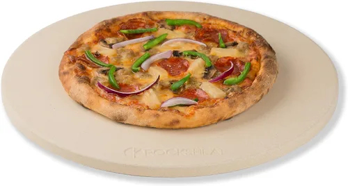 Miniatura 11 de K ROCKSHEAT Piedra para Pizza Redonda de 16 Pulgadas para Parrilla y Horno, Piedra de Hornear Grande de Cordierita para Pan, Piedra de Cocción