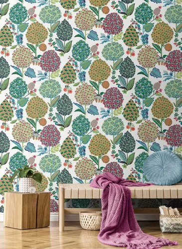 Miniatura 2 de NextWall Blooming Bulbs - Papel tapiz floral para despegar y pegar (Summer Spritz)