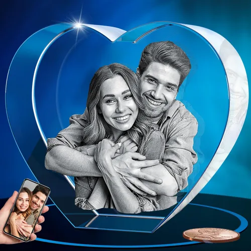 ArtPix 3D Foto de cristal, regalos personalizados de Navidad para esposa, mujer, ella, mamá, él, hombres, madre, abuela, gran regalo personalizado