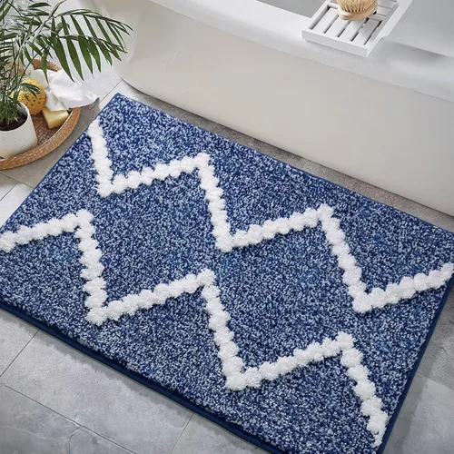 Miniatura 24 de DEXDE Alfombras de Baño Corredor 24x47 pulgadas Alfombra de Baño Larga Antideslizante Suave Lavable Alfombras de Baño Grandes para Baño Dormitorio