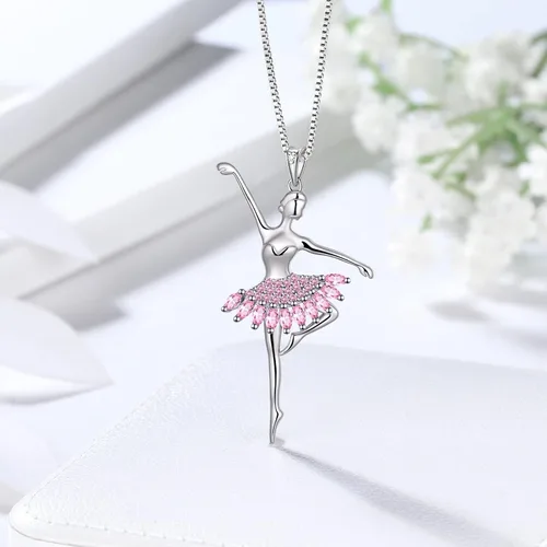Miniatura 6 de Aurora Tears Collar de bailarina pequeña bailarina, bailarina, ballerina, regalo de recital de ballerina, plata de ley 925, colgante de baile