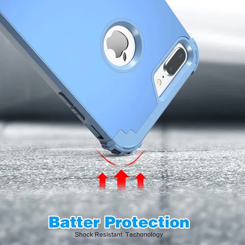Miniatura 8 de IDweel Funda para iPhone 8 Plus, para iPhone 7 Plus con Protector de Pantalla, 3 en 1 Híbrida Resistente a Golpes de Servicio Pesado, Cubierta Dura