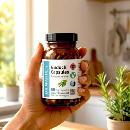 Miniatura 12 de DR WAKDE's Cápsulas de Guduchi (Tinospora cordifolia, 60 cápsulas vegetales, suplemento a base de plantas, hierba ayurvédica, todo natural, vegano)