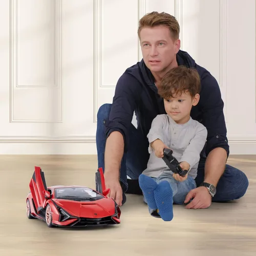 Miniatura 9 de RASTAR Coche RC Lamborghini Sián FKP 37 1/14 Coche De Control Remoto, Lamborghini RC Juguete para Niños - ROJO