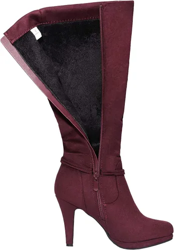 Miniatura 3 de DREAM PAIRS - Botas de tacón alto con plataforma, a la rodilla, para mujer