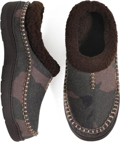 Miniatura 22 de Zigzagger - Pantuflas tipo mocasín para hombre, para interiores y exteriores, pantuflas cálidas, cómodas, mullidas y anchas
