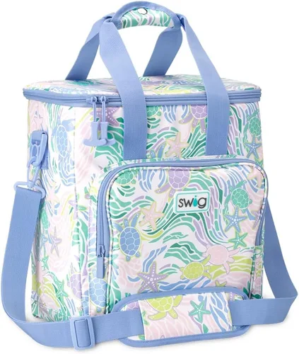Miniatura 15 de Swig Life Bolsa térmica con triple aislamiento con cremallera, bolsa enfriadora de viaje grande con capacidad para 16-24 latas, o 6 botellas