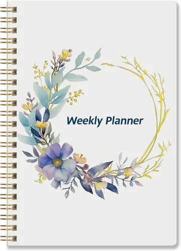 Miniatura 11 de Agenda semanal sin fecha, cuaderno de objetivos semanales, planificador de lista de tareas A5, lista de seguimiento de hábitos con encuadernación