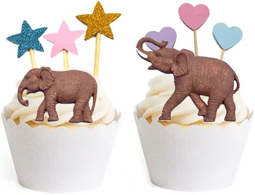 Miniatura 5 de Nifocc Molde de silicona para elefante, fondant, chocolate, dulces, herramienta de decoración de cupcakes, para decoración de tartas, arcilla