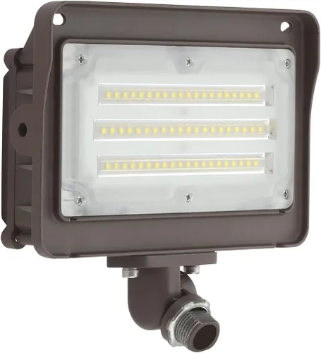 DAKASON Faro LED de 50 W para exterior, fotocélula del crepúsculo al amanecer, ajustable 180° con nudillo, 6500 lm, 5000 K, reemplaza 150–200 W