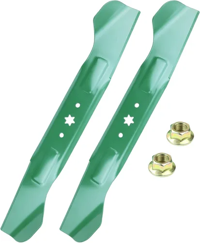 Miniatura 27 de GELASKA Paquete de 2 cuchillas 532138971 para cortacésped de alta elevación con pernos 532193003 – Compatible con cubiertas de cortacésped Craftsman