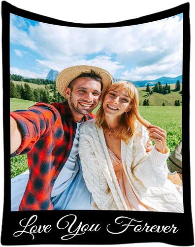 Manta personalizada con texto en imagen, fotos, regalos para adultos, niños, novia, novio, Navidad, Halloween, día del padre, madre, San Valentín