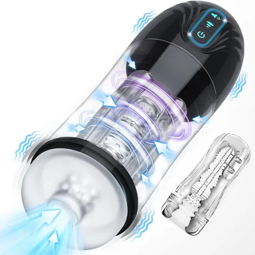 Bomba de pene con copa de masturbadores masculinos automáticos personalizados para el placer sexual de los hombres, Yukzen vibrando manos libres