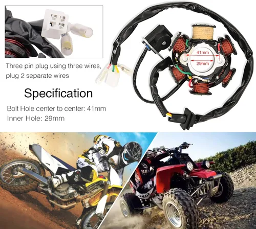 Miniatura 5 de Kit completo de arnés de cableado GY6 para arnés de cableado 50cc 70CC 90CC 110CC 125cc 4 tiempos ATV Dirt Bike Moped Quad Go Kart Scooter Eléctrico