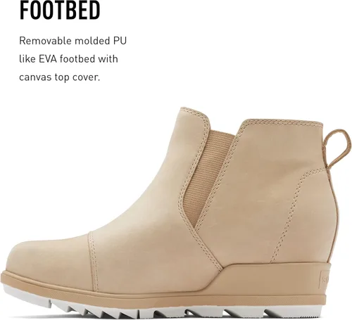 Miniatura 4 de Sorel - Botas cortas hasta el tobillo para mujer Evie, piel de ante impermeable, suela de cuña