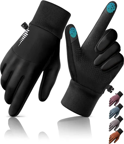 Rivmount - Guantes de invierno resistentes al agua con pantalla táctil, guantes térmicos cálidos para hombres y mujeres, adecuados para climas