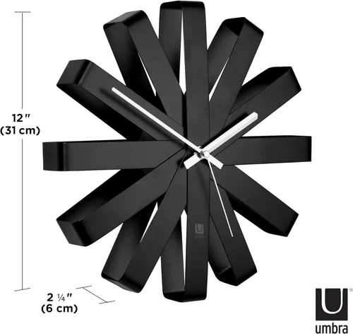 Miniatura 3 de Umbra - Reloj de pared en bandas