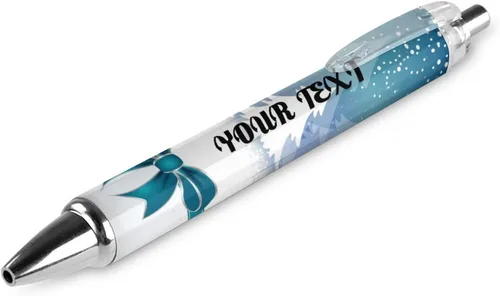 Miniatura 23 de Bolígrafos personalizados con estampado de leopardo negro y azul con punta de lápiz capacitivo, bolígrafos grabados personalizados con nombre