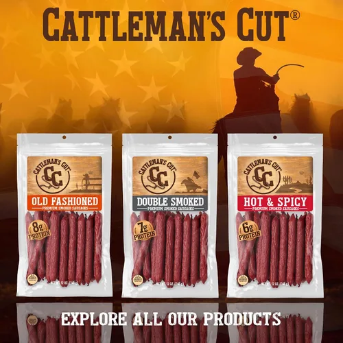 Miniatura 6 de Palitos de carne Wagyu Americano Yellowstone de Cattleman's Cut, 0.9 onzas (paquete de 20)