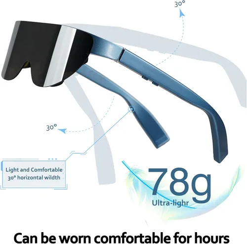 Miniatura 5 de Gafas AR/XR-VILINE - Lentes inteligentes para videojuegos, pantalla de video, ajuste de miopía, lentes de sol de brillo 1800, FHD adaptados