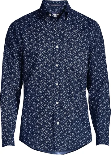 Miniatura 2 de Lands End Camisa de sarga de hierro sin ajuste tradicional para hombre