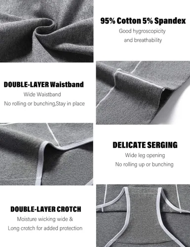 Miniatura 4 de POKARLA - Ropa interior de algodón y con cintura alta para mujer, es suave, es transpirable, son calzones elásticos, con talla regular