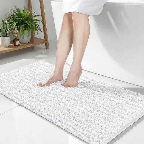 Miniatura 47 de Disolla Alfombra de baño pequeña, antideslizante, lavable, color beige, 17 x 24 pulgadas, súper absorbente, suave, alfombra de baño de felpilla