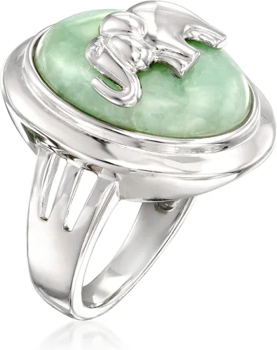 Miniatura 3 de Ross-Simons Jade Elephant Ring in Sterling Silver