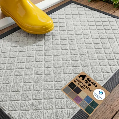 Miniatura 42 de Gorilla Grip WeatherMax - Tapete de pasillo para todas las estaciones, impermeable, 72x24 pulgadas, de goma natural, resistente a manchas, perfil