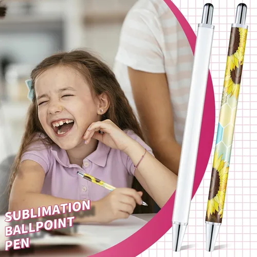 Miniatura 6 de Bolígrafos de sublimación en blanco sin clip con envoltura retráctil, bolígrafo de sublimación de transferencia de calor, bolígrafo personalizado