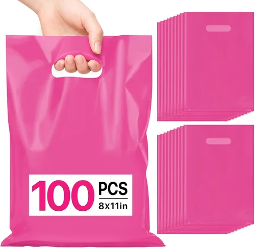 Miniatura 17 de ANZNKU 50 bolsas negras de recuerdo de fiesta, 8 x 11 pulgadas, bolsa de regalo para dulces de Pascua, joyas artesanales, bolsas de regalo