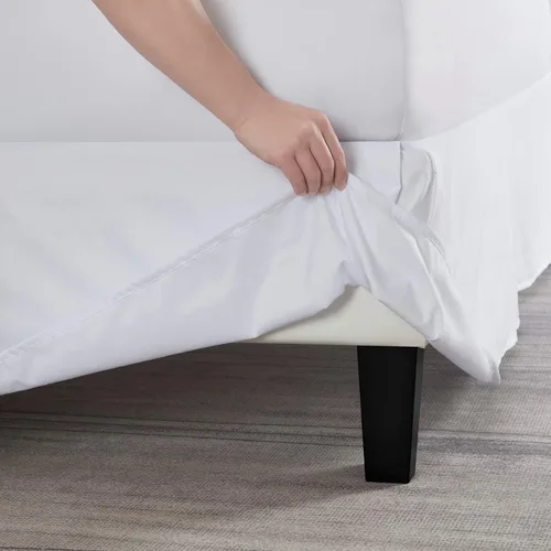 Miniatura 5 de Nestl Falda de cama individual blanca – Falda de cama de tamaño individual de 14 pulgadas de caída – Faldas de cama de microfibra cepillada – Falda
