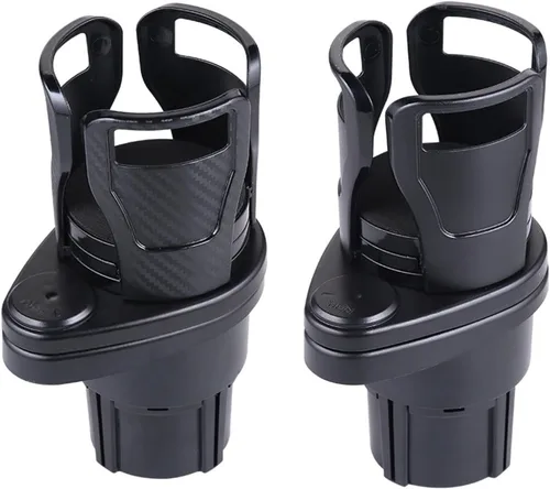 Miniatura 7 de Car Cup Holder Expander Adapter 2 in 1 Multifunctional 2 Cup Mount Extender 360 Rotating Bottles Drink Holder Car Gadget
