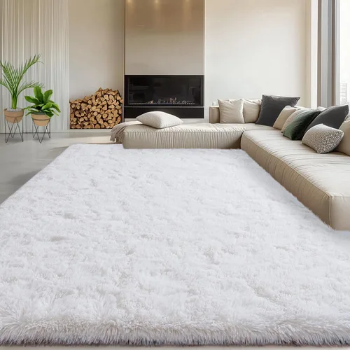Miniatura 29 de Alfombra pequeña rosa para dormitorio, alfombras de área esponjosas peludas de 2x3 pies para habitación de niñas y niños, alfombra suave