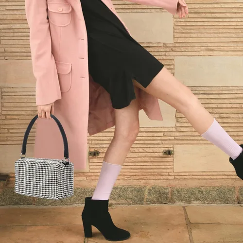 Miniatura 6 de Fecialy Bolso de noche con diamantes de imitación para mujer, bolso cruzado de cristal, bolso de mano brillante para boda, fiesta de graduación