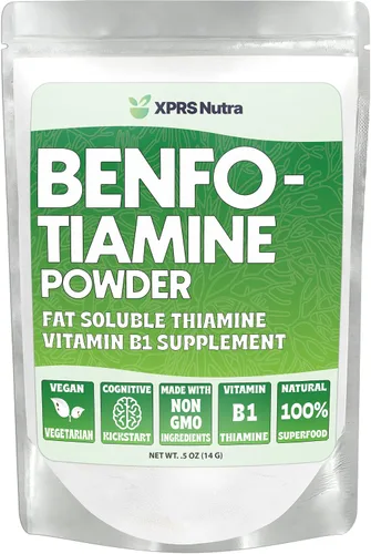 Miniatura 9 de XPRS Nutra Benfotiamina en polvo (tiamina) - Suplemento soluble en grasa de tiamina feliz corazón - vitamina B1 avanzada benfotiamina para un